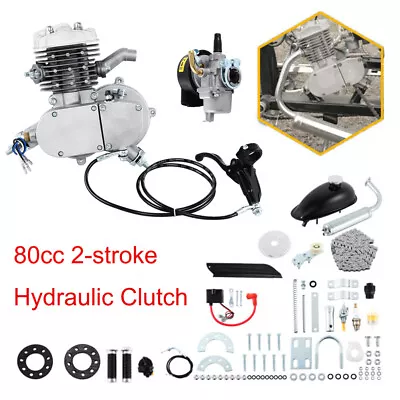 80CC 2 Stroke Gas Petrol Hydraulic Engine Motor Kit Set Motorized Bike Bicycle • $129.99