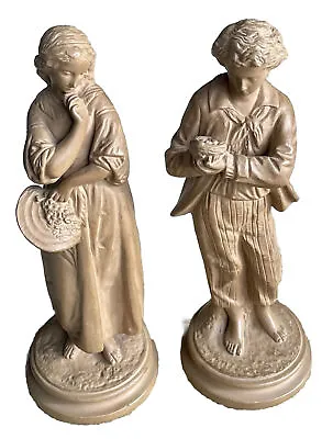 Pair Vintage Signed Borghese French Statue Sculptures Figures Signed • $55