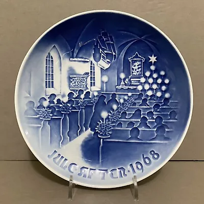 1968 Bing & Grondahl B&G Plate Christmas Eve At Church ~ I Kirke ~ Denmark • $14.99