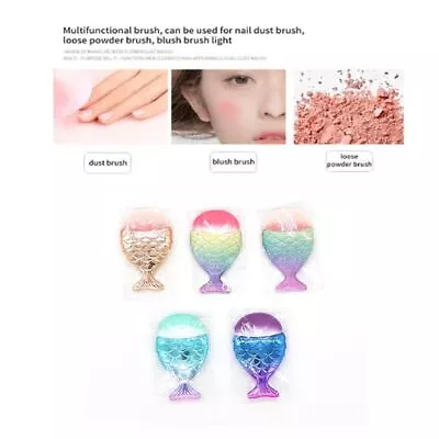 Colorful Mermaid Tail Makeup Brush Powder Cosmetic Brushes  Manicure Tool • $9.29