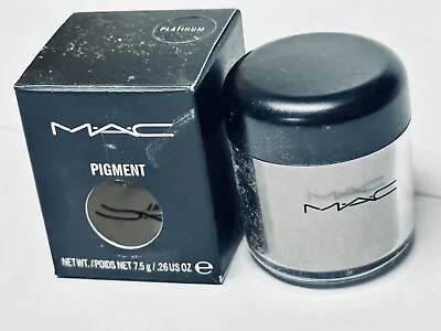 Mac PLATINUM  Glitter Pigment Eyeshadow ( Silver ) • $24