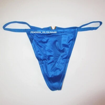 $17.95 • Buy Victoria Secret Very Sexy V-Hardware V-String Panty Thong Size S M L Blue Satin