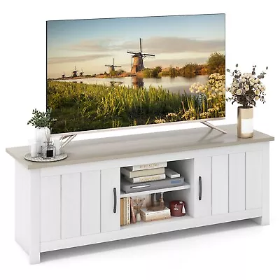 TV Stand TVs Up To 65 Inches Media Console Cabinet Entertainment Center 2 Doors • £114.95