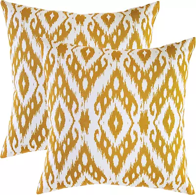 Professional Title:  Set Of 2 Ogee Diamond Accent Decorative Cotton Throw Pillow • $25.13