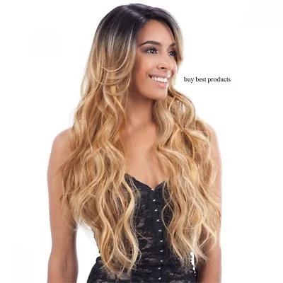 Freetress Equal Synthetic Invisible Part Lace Front Long Curly Hair Wig - SUZIE  • £46.80