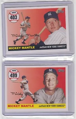 2007 Topps Mickey Mantle Home Run History Pick 402-499 Yankees Baseball Cards • $9.99