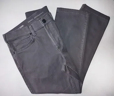 Marc Anthony Gray Stretch Slim Straight Fit 5 Pocket Jeans Women's Size 32 Short • $14.38