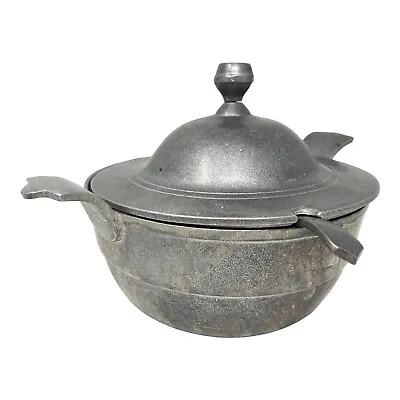 Danforth Pewter Of Vermont 2 Qt Soup Tureen With Ladle And Lid • $32.29