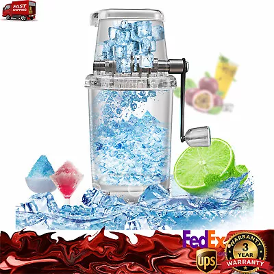 Manual Ice Crusher Shaver Portable Shaved Ice Machine Hand Snow Cone Maker New  • $24