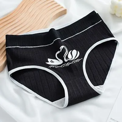 Cute Plaid Briefs - M-XL Cotton Underwear Panties Mid Waist Seamless Underpants • £11.86