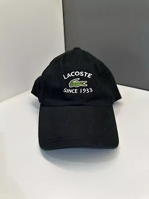 Lacoste Baseball Cap (black)        One Size With Adjustable Strap • $18