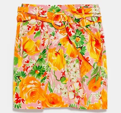 $20 • Buy NWT ZARA Multicoloured Limited Edition Printed MINI SKIRT Size XS Ref.2924/480