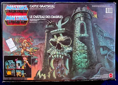 He-Man MOTU 1983 Canadian 8-Back CASTLE GRAYSKULL Unassembled In Original Box • $1500