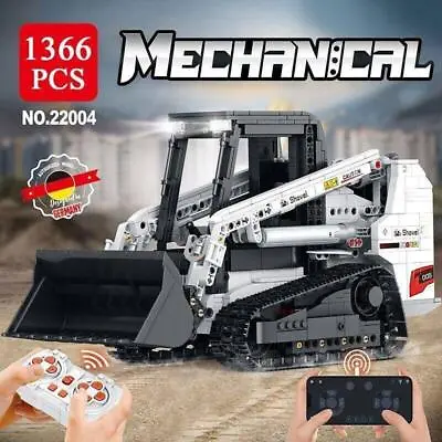 Building Blocks Reobrix RC APP Motorized Bobcat Loader Bricks DIY Model Kids Toy • $175.44