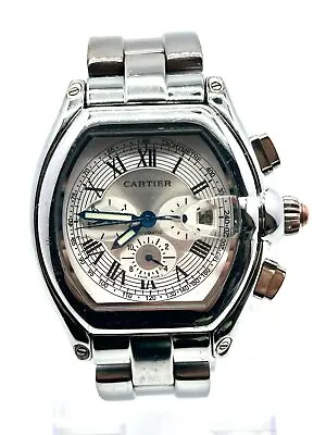 Cartier Roadster Automatic Chronograph Face Silver Tone Watch (Pre-owned) • $3999