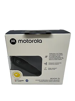 Motorola Boom 3+ Plus Bluetooth Headset Noise Cancellation IPX4 Water Rated • $16.99