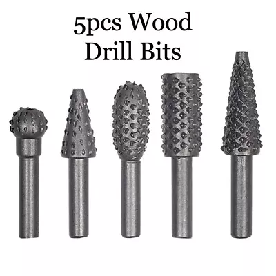 5pcs Wood Drill Bits Wood Carving Tools For Dremel Rotary Tool Drill Accessories • $14.98