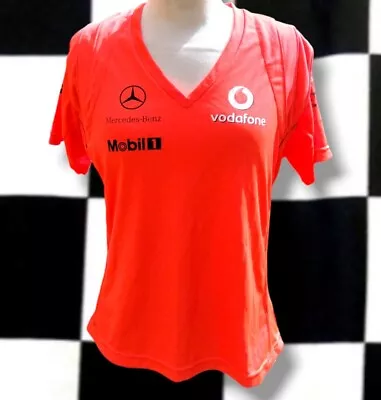 Vodafone McLaren Mercedes Lewis Hamilton F1 Top 2008 M Ladies Shirt Neon  • $23.58
