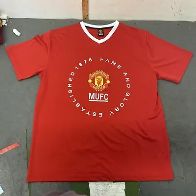 Manchester United MU 2000's Training Shirt Jersey Cotton Size L • $22.99