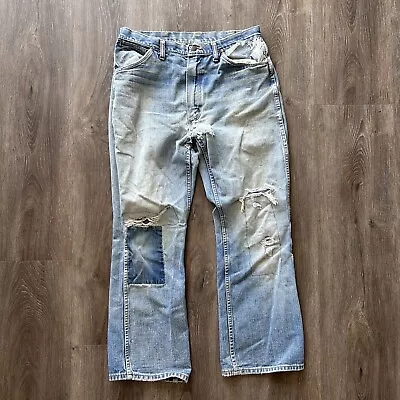 VTG 60's 70's Wrangler Denim Jeans Boot Cut 36x30 Flaws • $37.99