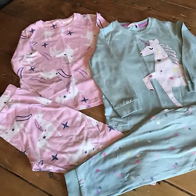 M&S Cotton Pyjamas Set Girls Pyjamas Set Age 2-3 Years Cotton Pyjamas Unicorn • £5