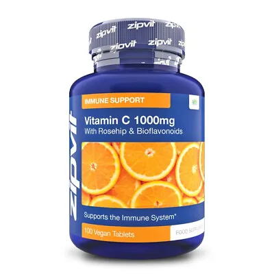 Vitamin C 1000mg With Rosehip & Bioflavonoids 100 Pcs. Reduction In Tiredness. • £12.89