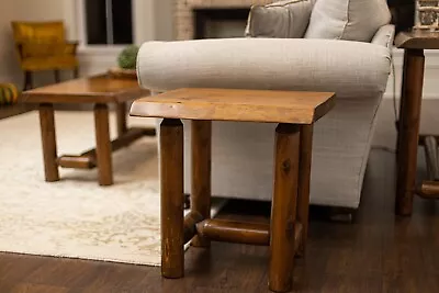 Southern Rustic Logwerks Live Edge Log End Table • $235