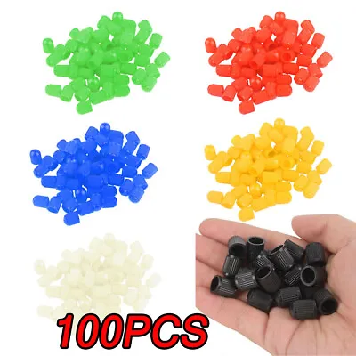 100PCS Plastic Valve Stem Air Caps Covers Wheel Tire Car/Motorcycle/Bicycle/Bike • $6.99