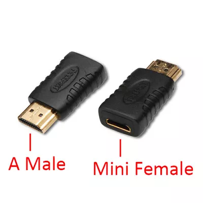 HDMI Type A Male To Mini HDMI Type C Female Adapter Converter 1080p Full HD • $5.17