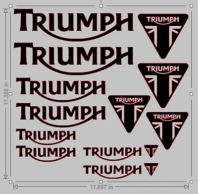 12x Triumph Decals Stickers. Motorcycle Tank Helmet Vinyl Logo • £7