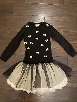 Ooh! La La! Couture Black Champagne Bows Tutu Tulle Dress Size 12 Girls • $44