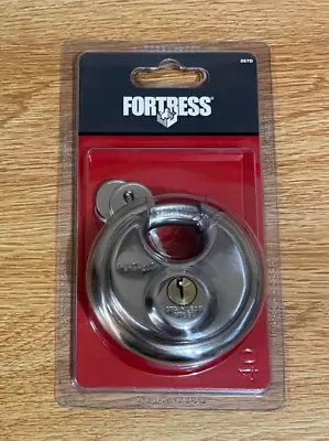 New Master Lock 357D Fortress Steel Door Lock Round Keyed Padlock 2.75 In. • $11.99