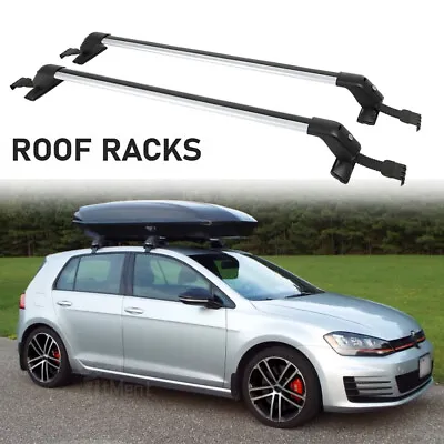 For VW Golf Jetta GLI Car Roof Rack Cross Bars Top Luggage Cargo Carrier + Lock • $139.82