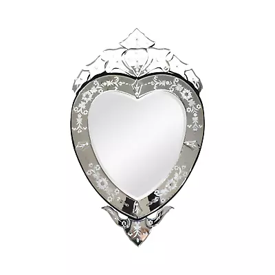 Vintage Mid-Century Venetian Glass Heart Mirror • $3250