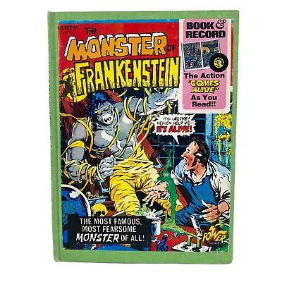 Vintage 1974 Marvel Monster Of Frankenstein Hardcover Comic Power Records PR14 • $69.99