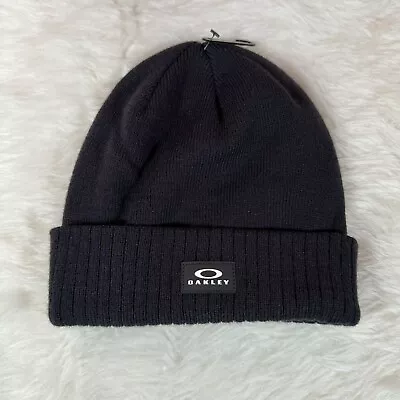 Oakley Fine Knit Beanie Hat Black Adults One Size Fits Winter Ski Beanie  • $24.98