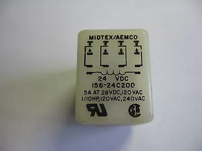 Midtex/Aemco  4PDT Relay 156-24C200 With 24 VDC Coil 14 Blade • $10