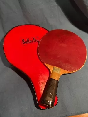 Vintage Butterfly Tamasu Co Table Tennis Paddle  American Style  Soft D-13 +Case • $125