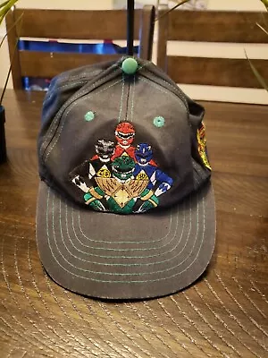 90s Mighty Morphin Power Rangers Youth Kids 4-7X Hat - Black 1995 • $8