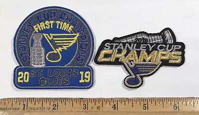$7.25 • Buy Lot Of 2 St. Louis Blues 2019 Stanley Cup Champions Logo Patch NHL Ice Hockey