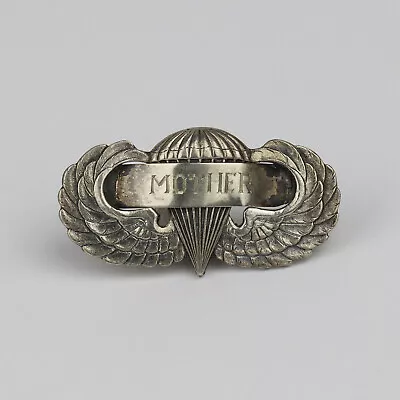 Unique Vintage Sterling Silver WW2 Paratrooper Wings Pin  Mother  • $49