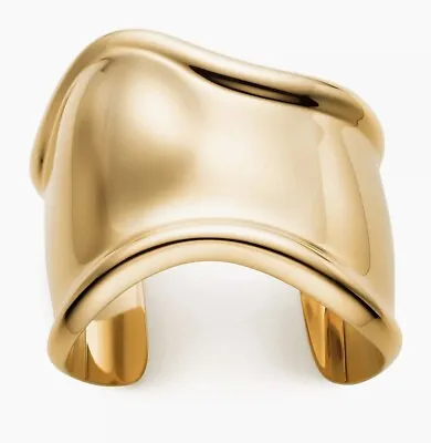 Tiffany & Co Elsa Peretti 18K Yellow Gold Small Bone Cuff Left Wrist • $1