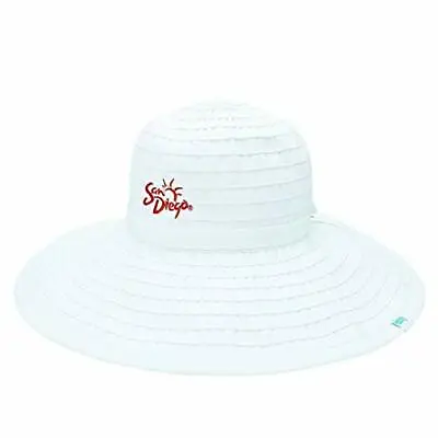 San Diego Hat Company Floppy Sunhat Women's White SDTA HIC Packable UPF50+ • $24.95