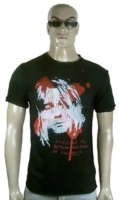 Amplified Official Nirvana Kurt Cobain Rock Star Vintage Holes Vip T-SHIRT S • $72.51