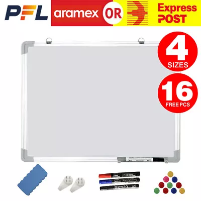 Portable Magnetic Home And Office Board Whiteboard 4 Sizes Marker Eraser Button • $19.43