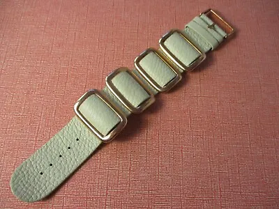 Moose Embossed Cowhide Modern Goldtone Buckle Belt Style Bracelet • $9.50