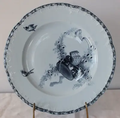 Grand Depot Porcelaines Faience Succursal French Transferware Plate Blue • $14