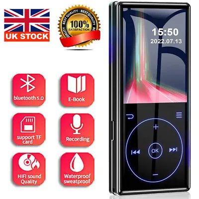 Bluetooth Support 128GB MP4/MP3 Lossless Music Player FM Radio Recorder Sport UK • £24.98