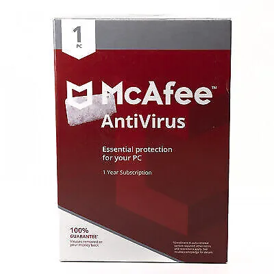 McAfee Internet Security Antivirus Software For 1 User MAB00EST1RAA • $19.99