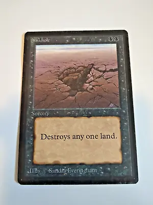 MTG- Sinkhole - Limited Edition Beta - LP - Free Shipping And Bonus! • $75.55